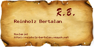 Reinholz Bertalan névjegykártya